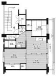 ビレッジハウス矢上3号棟 (105号室)の物件間取画像